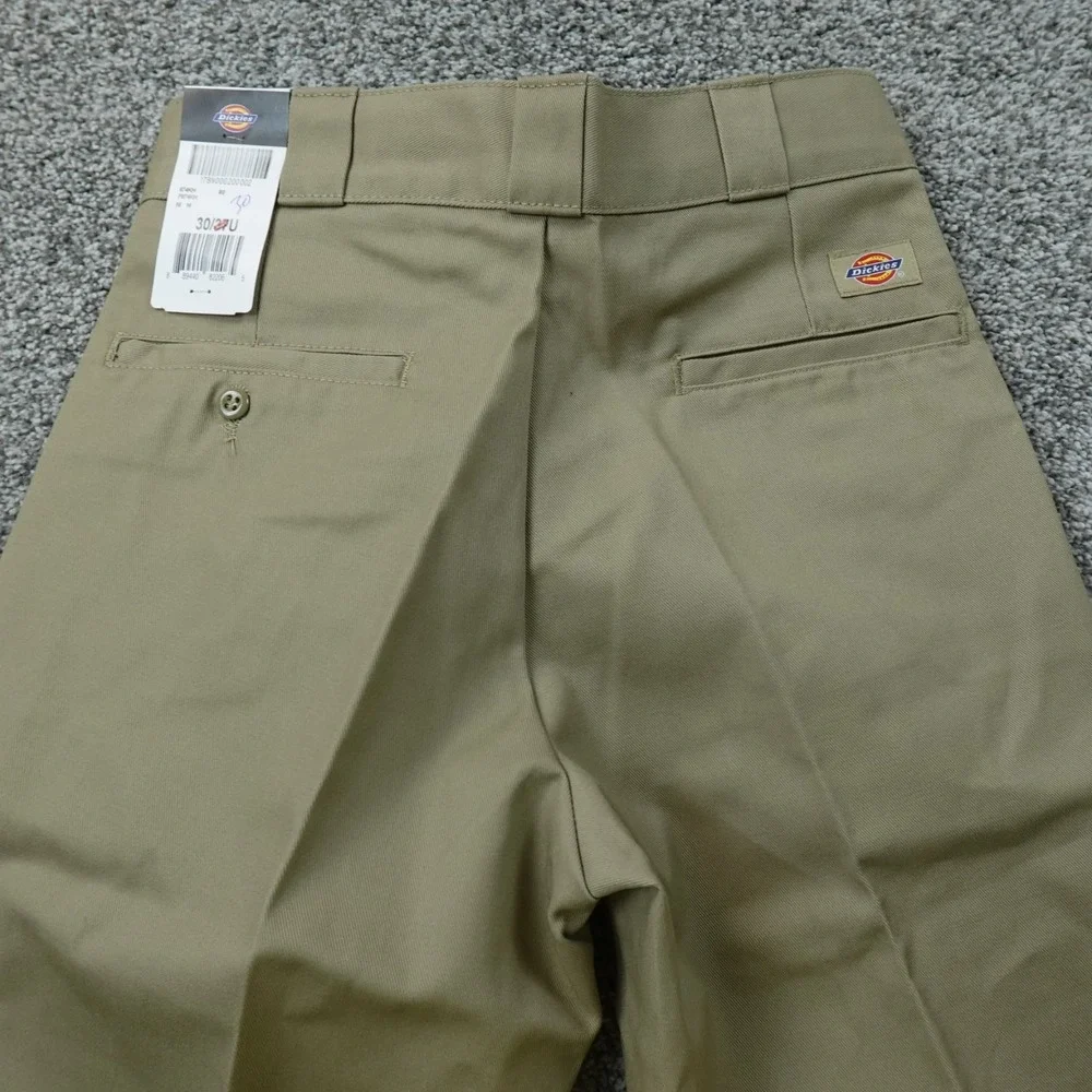 NEW Dickies Pants Mens 30X30 Brown Beige Khaki Tan 874 Chino Trouser Flat Front